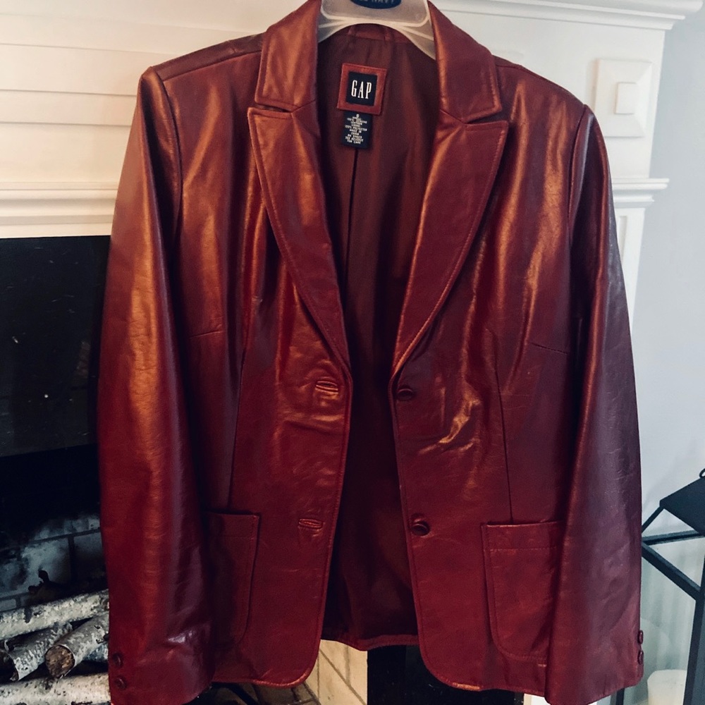Vintage genuine leather gap jacket *90s*